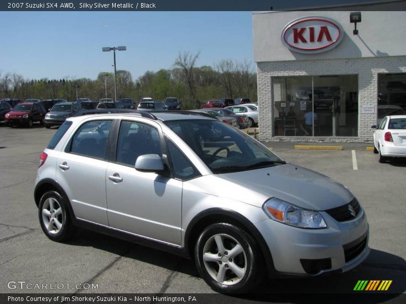 Silky Silver Metallic / Black 2007 Suzuki SX4 AWD