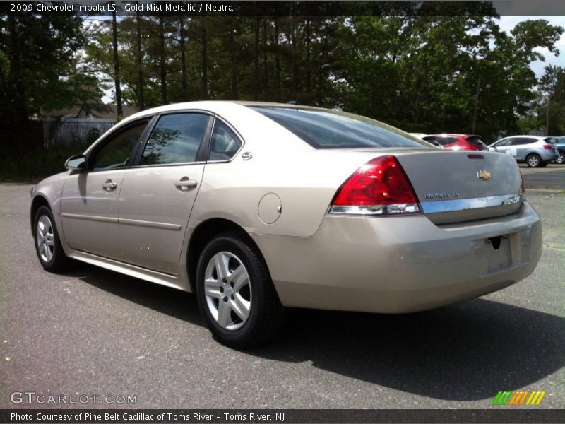 Gold Mist Metallic / Neutral 2009 Chevrolet Impala LS