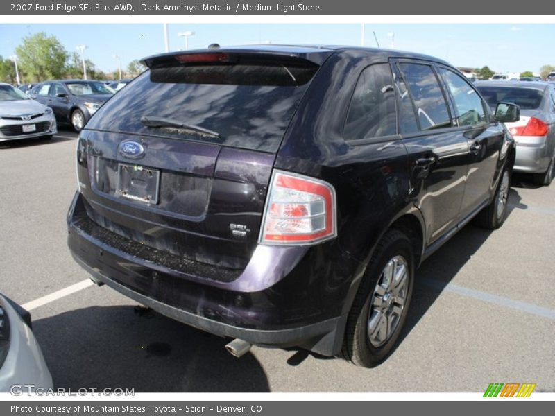 Dark Amethyst Metallic / Medium Light Stone 2007 Ford Edge SEL Plus AWD