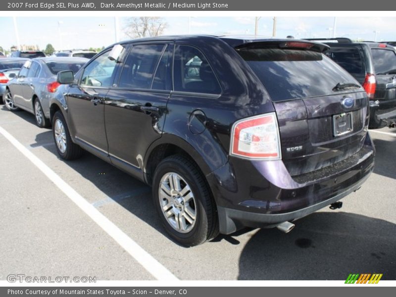 Dark Amethyst Metallic / Medium Light Stone 2007 Ford Edge SEL Plus AWD