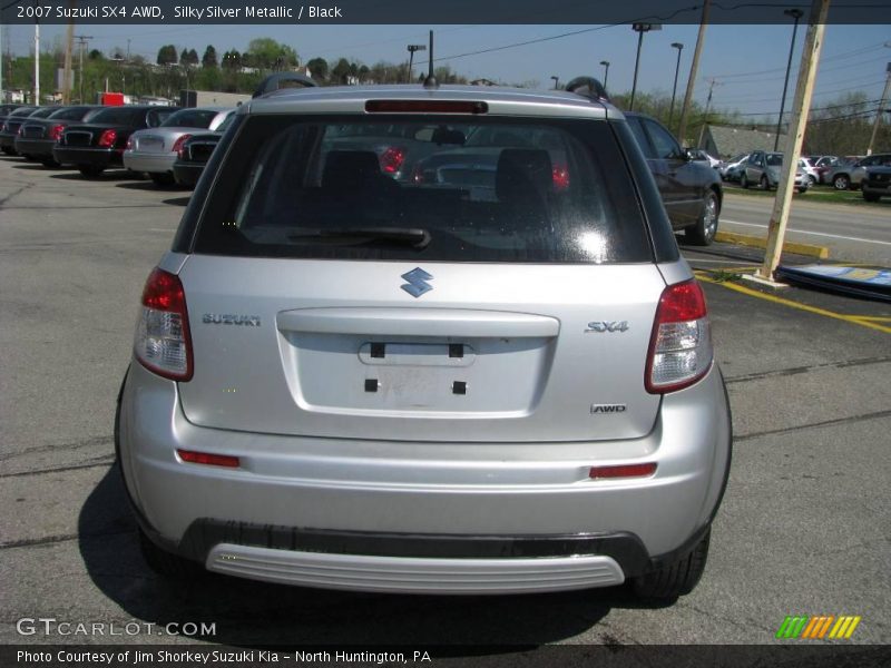 Silky Silver Metallic / Black 2007 Suzuki SX4 AWD