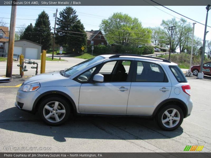 Silky Silver Metallic / Black 2007 Suzuki SX4 AWD