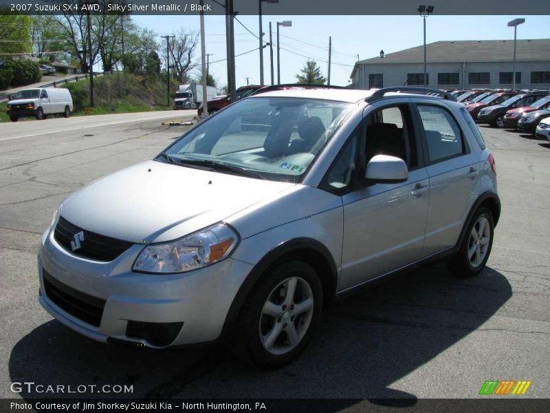 Silky Silver Metallic / Black 2007 Suzuki SX4 AWD