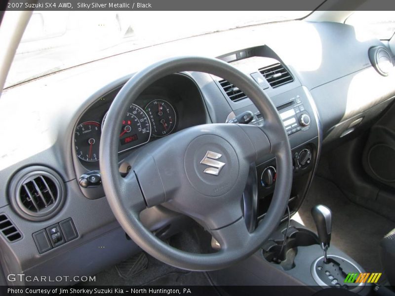 Silky Silver Metallic / Black 2007 Suzuki SX4 AWD