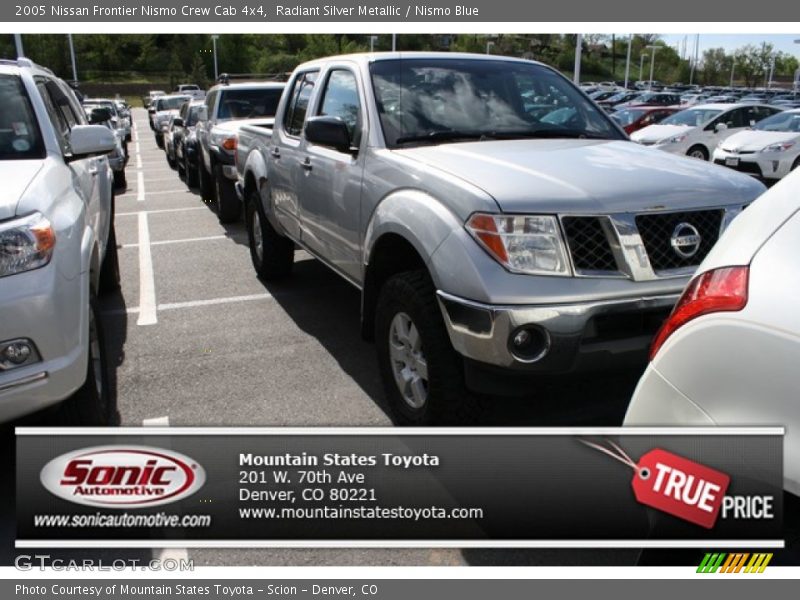 Radiant Silver Metallic / Nismo Blue 2005 Nissan Frontier Nismo Crew Cab 4x4