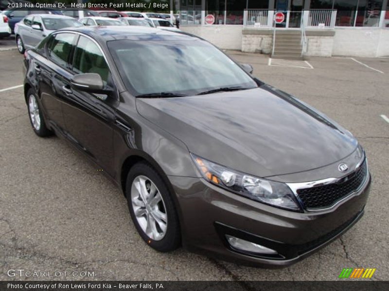 Metal Bronze Pearl Metallic / Beige 2013 Kia Optima EX