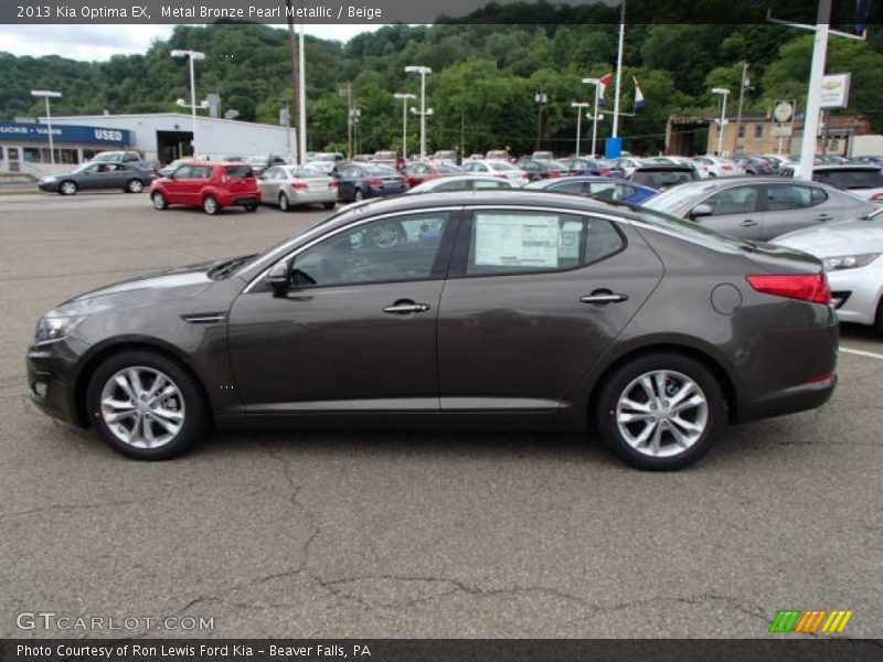 Metal Bronze Pearl Metallic / Beige 2013 Kia Optima EX