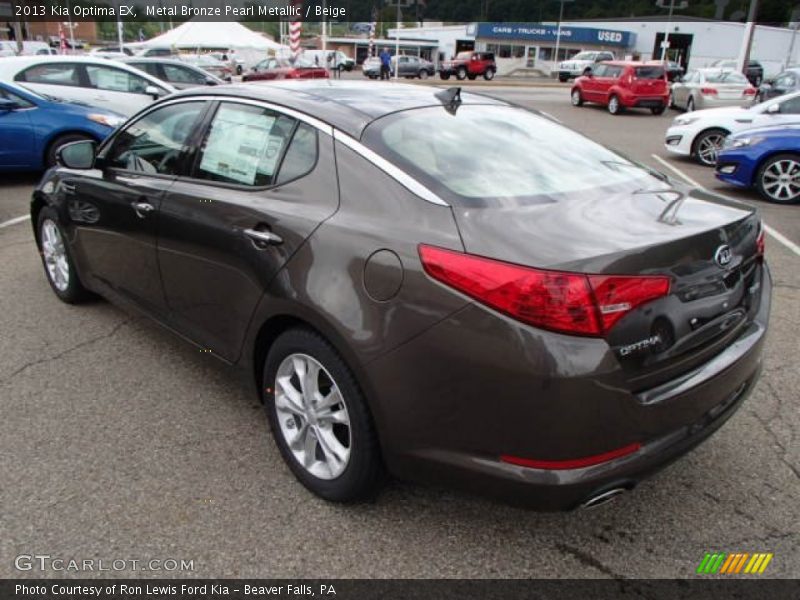 Metal Bronze Pearl Metallic / Beige 2013 Kia Optima EX