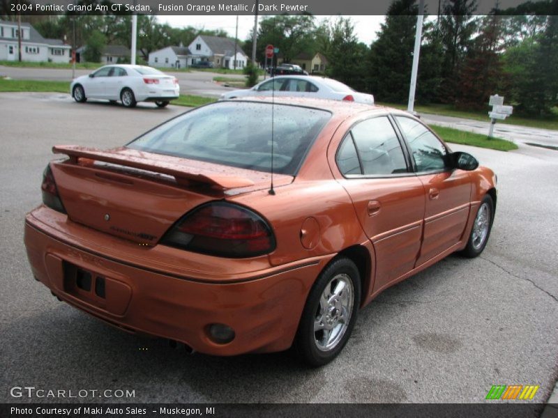 Fusion Orange Metallic / Dark Pewter 2004 Pontiac Grand Am GT Sedan