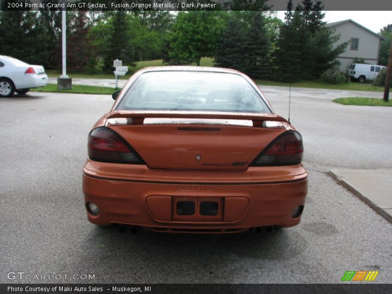 Fusion Orange Metallic / Dark Pewter 2004 Pontiac Grand Am GT Sedan