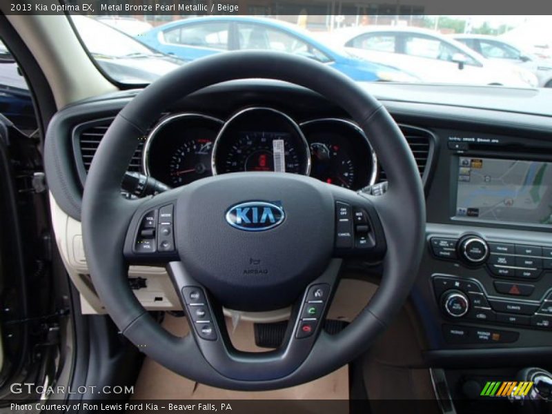 Metal Bronze Pearl Metallic / Beige 2013 Kia Optima EX