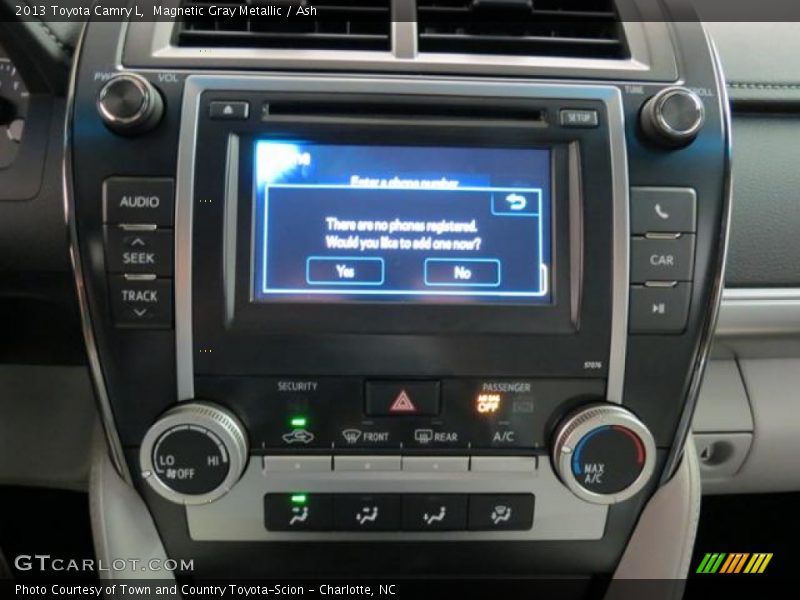 Magnetic Gray Metallic / Ash 2013 Toyota Camry L