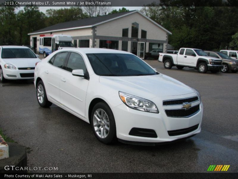 Summit White / Jet Black/Titanium 2013 Chevrolet Malibu LT