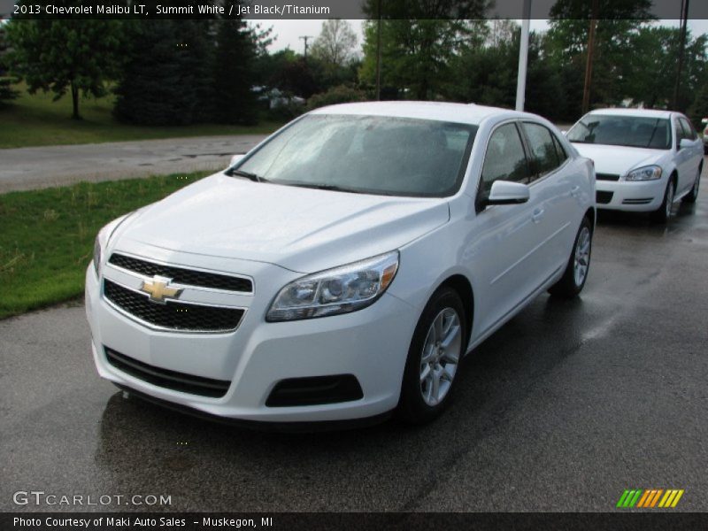 Summit White / Jet Black/Titanium 2013 Chevrolet Malibu LT