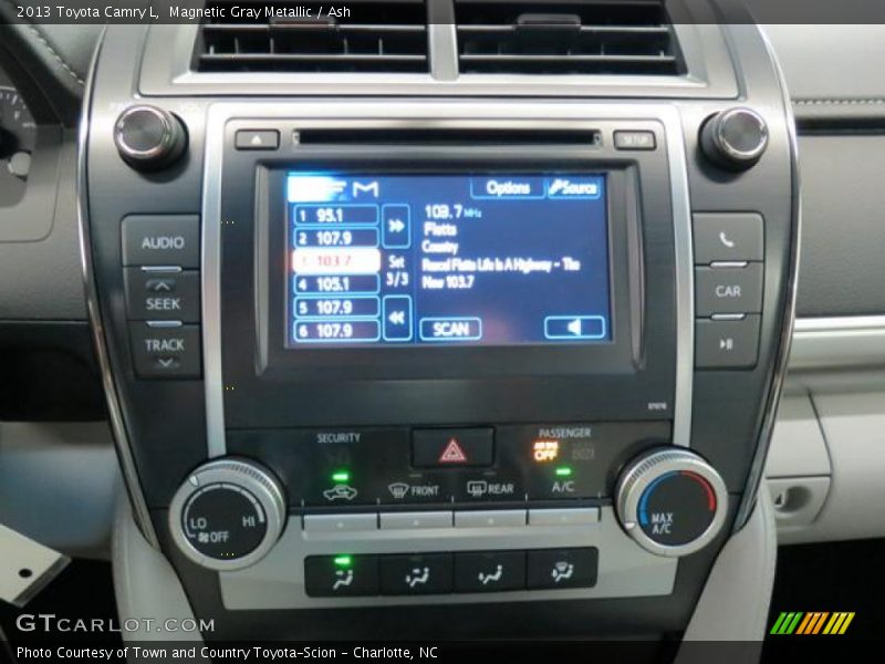 Magnetic Gray Metallic / Ash 2013 Toyota Camry L