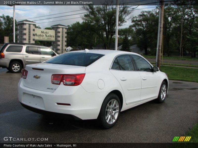 Summit White / Jet Black/Titanium 2013 Chevrolet Malibu LT