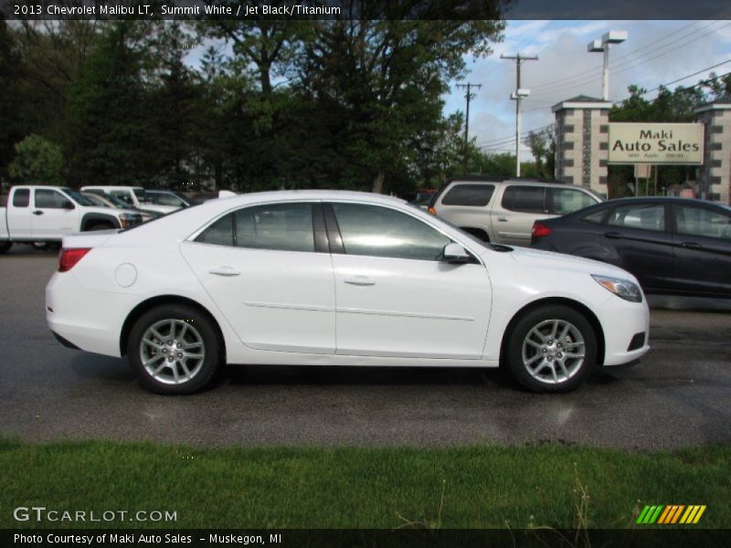 Summit White / Jet Black/Titanium 2013 Chevrolet Malibu LT
