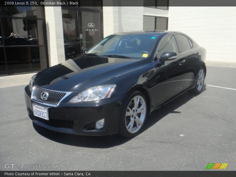 Obsidian Black / Black 2009 Lexus IS 250