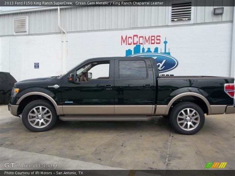 Green Gem Metallic / King Ranch Chaparral Leather 2013 Ford F150 King Ranch SuperCrew