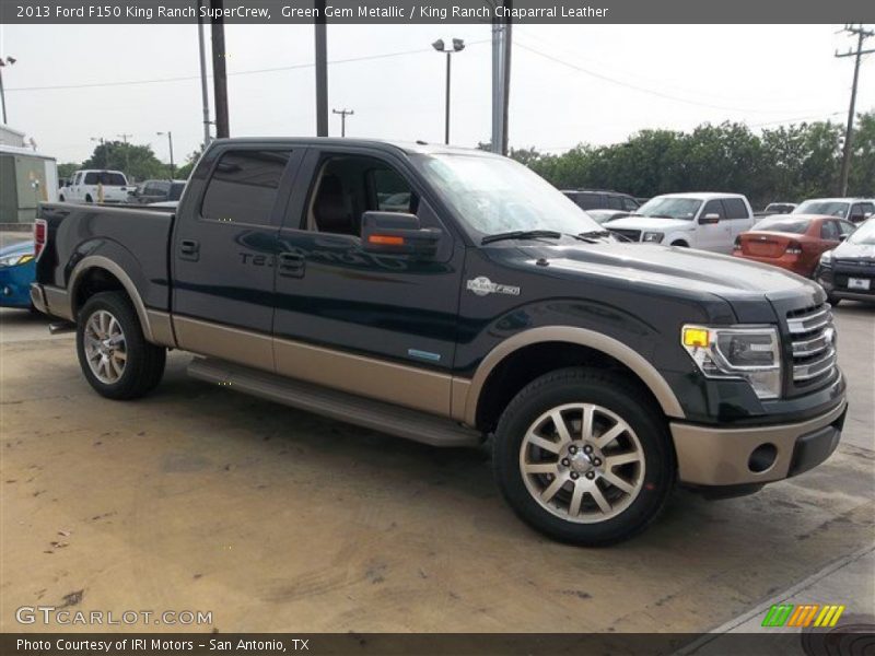 Green Gem Metallic / King Ranch Chaparral Leather 2013 Ford F150 King Ranch SuperCrew