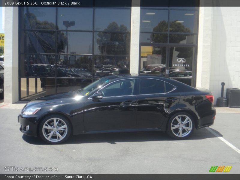 Obsidian Black / Black 2009 Lexus IS 250