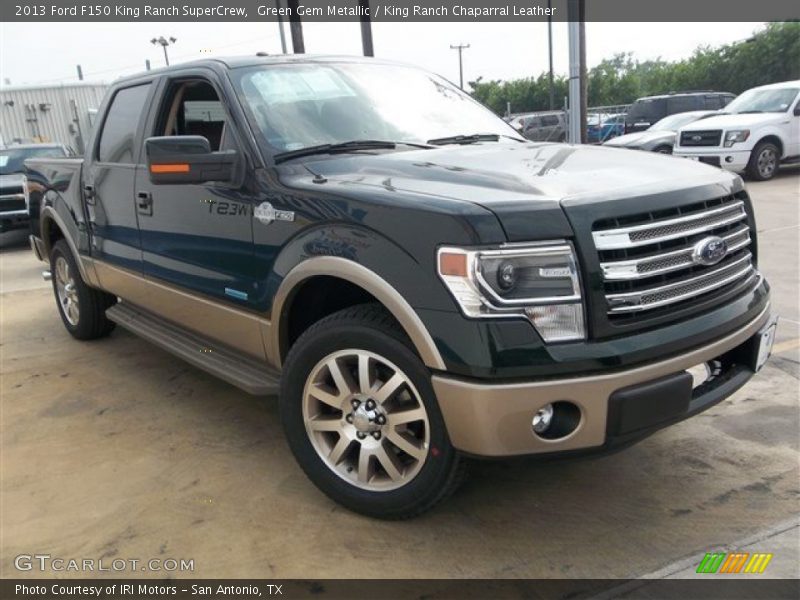 Green Gem Metallic / King Ranch Chaparral Leather 2013 Ford F150 King Ranch SuperCrew