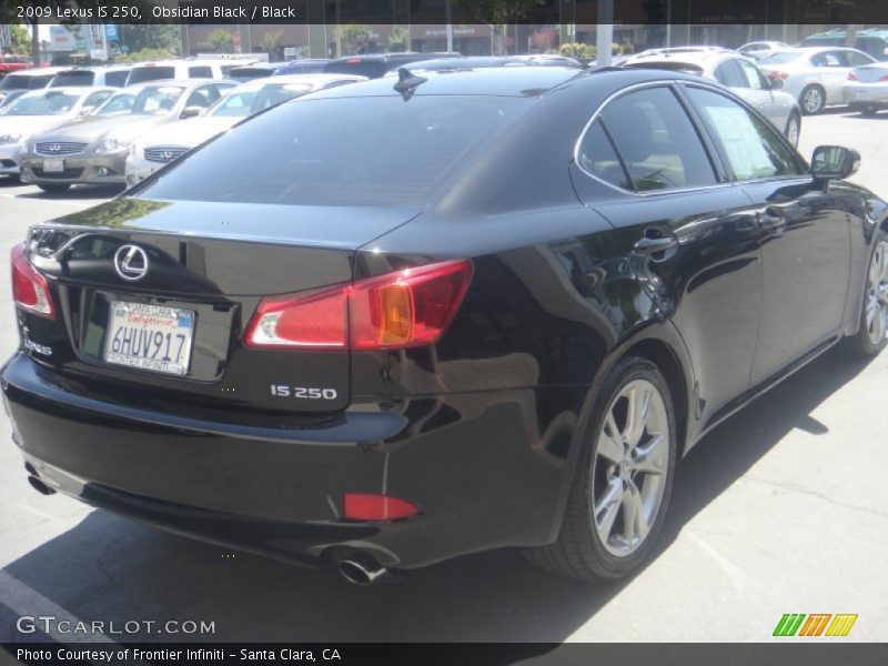 Obsidian Black / Black 2009 Lexus IS 250