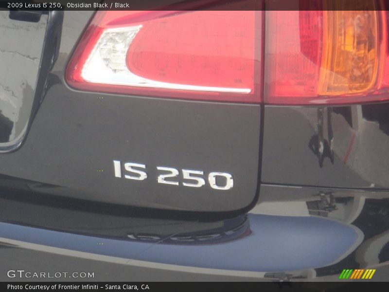 Obsidian Black / Black 2009 Lexus IS 250