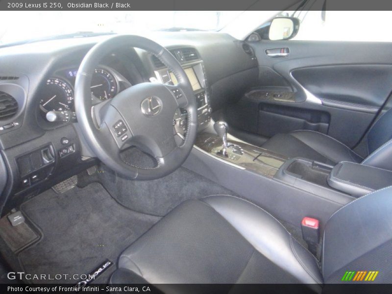 Obsidian Black / Black 2009 Lexus IS 250