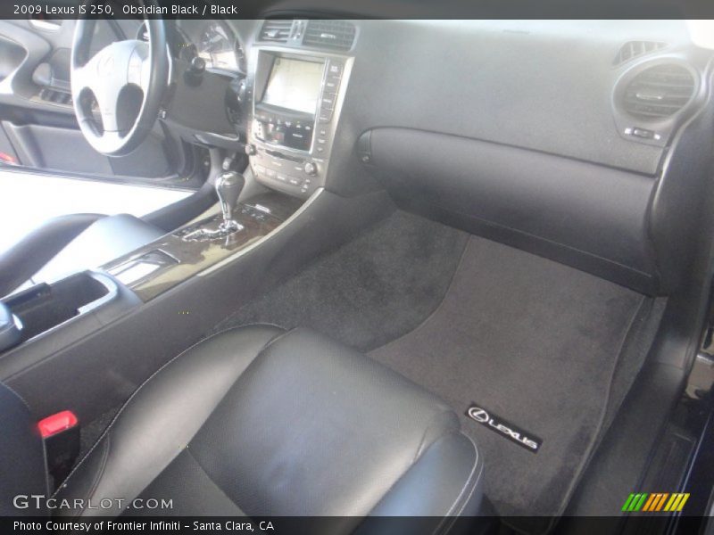 Obsidian Black / Black 2009 Lexus IS 250