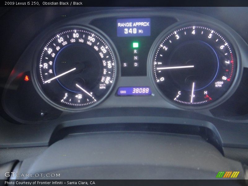 Obsidian Black / Black 2009 Lexus IS 250