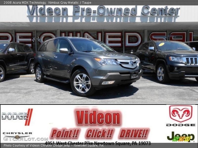 Nimbus Gray Metallic / Taupe 2008 Acura MDX Technology