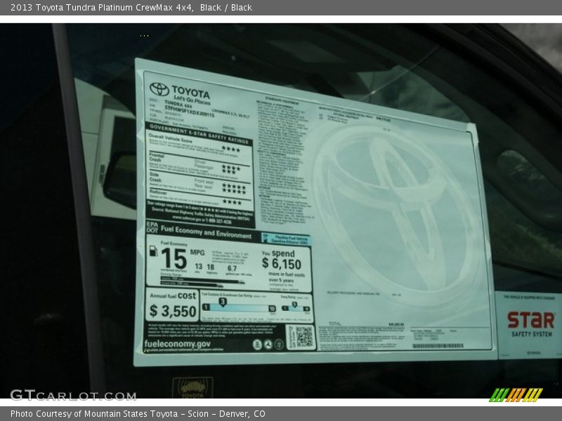 Black / Black 2013 Toyota Tundra Platinum CrewMax 4x4
