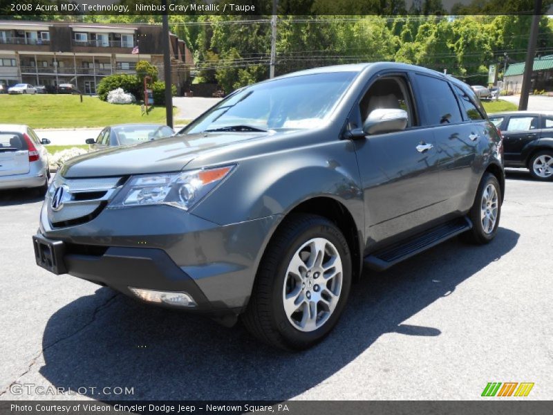 Nimbus Gray Metallic / Taupe 2008 Acura MDX Technology