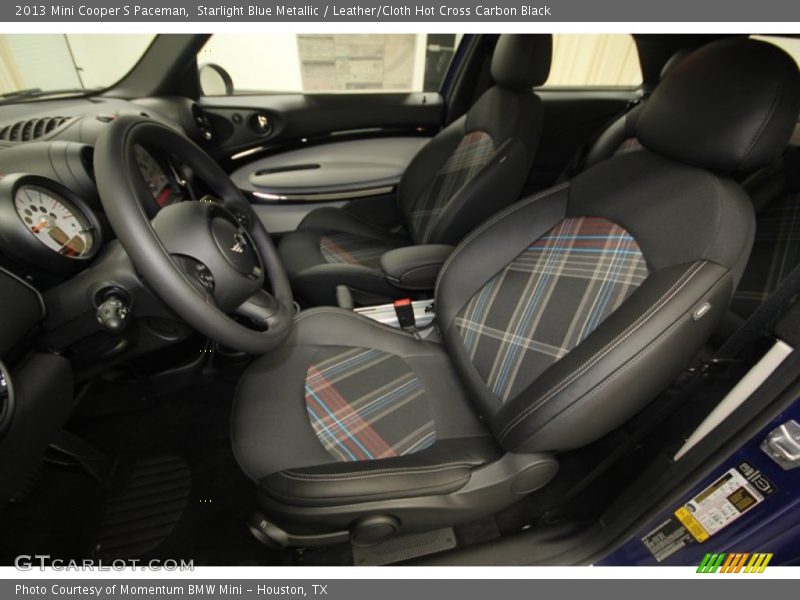  2013 Cooper S Paceman Leather/Cloth Hot Cross Carbon Black Interior