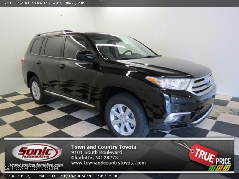 Black / Ash 2013 Toyota Highlander SE 4WD