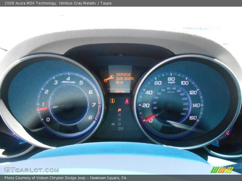 Nimbus Gray Metallic / Taupe 2008 Acura MDX Technology