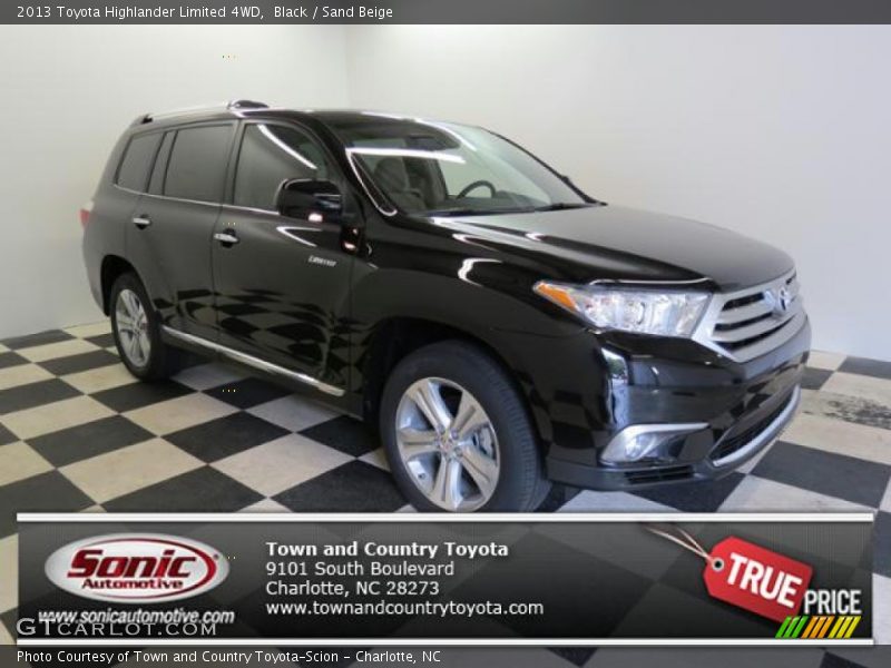 Black / Sand Beige 2013 Toyota Highlander Limited 4WD