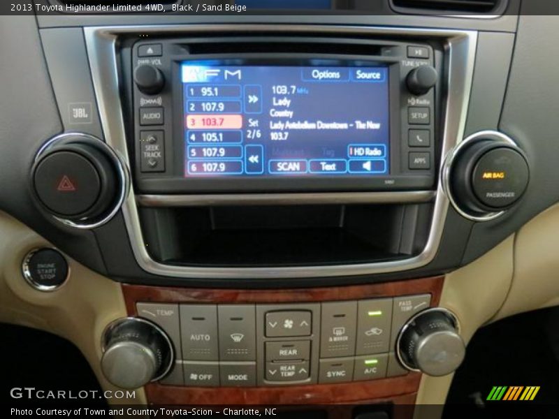 Black / Sand Beige 2013 Toyota Highlander Limited 4WD