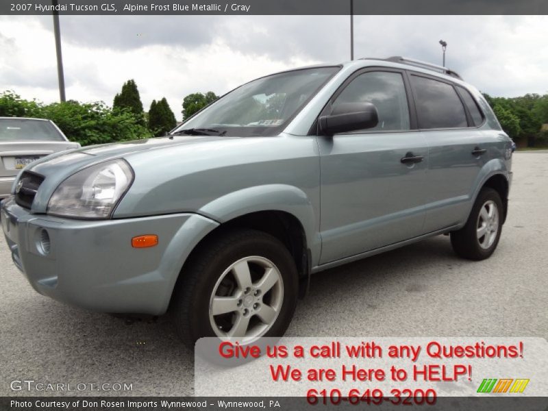 Alpine Frost Blue Metallic / Gray 2007 Hyundai Tucson GLS