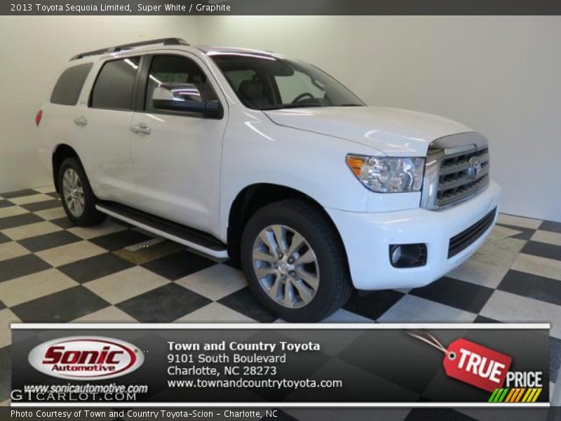 Super White / Graphite 2013 Toyota Sequoia Limited