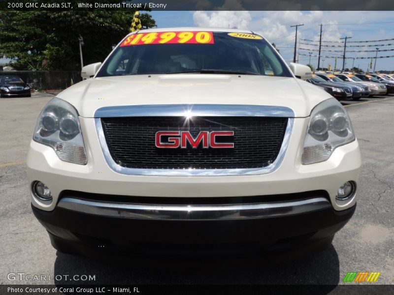 White Diamond Tricoat / Ebony 2008 GMC Acadia SLT