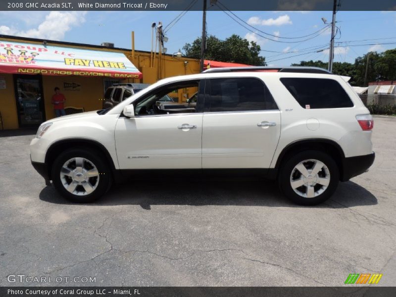White Diamond Tricoat / Ebony 2008 GMC Acadia SLT