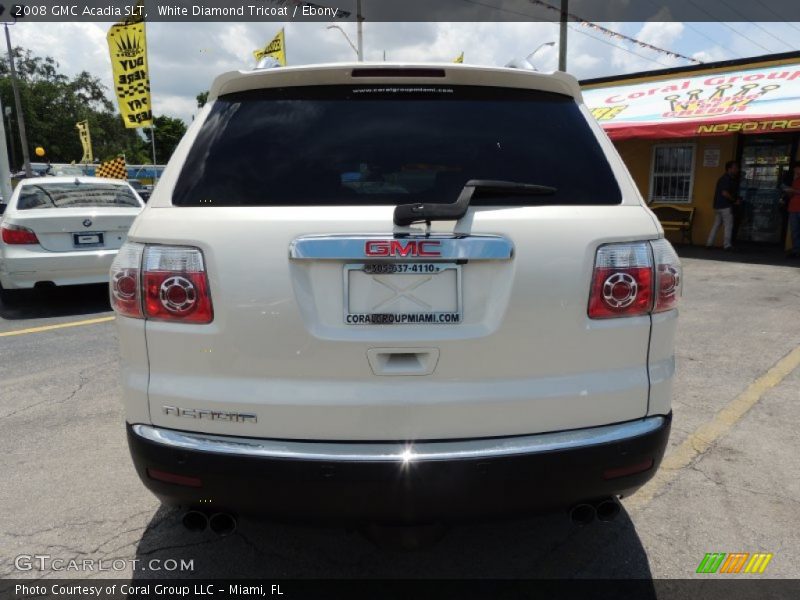 White Diamond Tricoat / Ebony 2008 GMC Acadia SLT