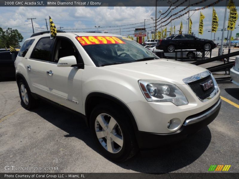 White Diamond Tricoat / Ebony 2008 GMC Acadia SLT