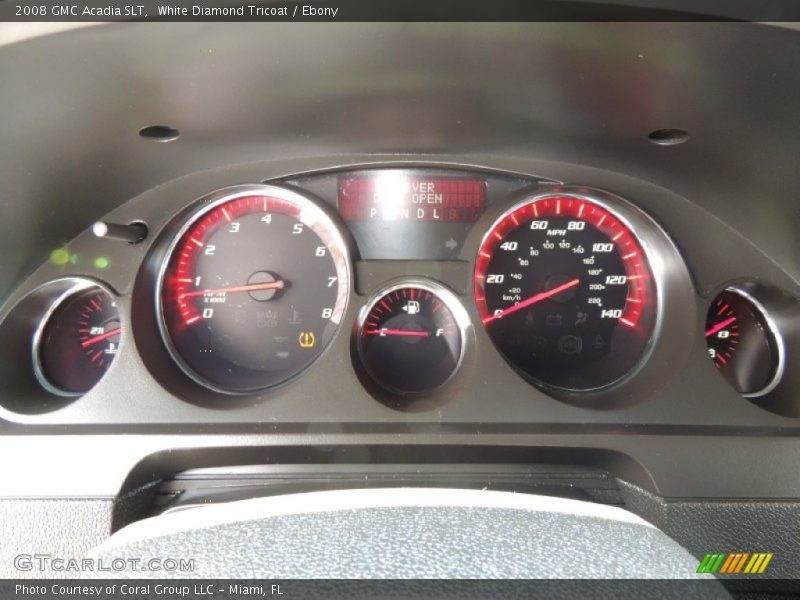 White Diamond Tricoat / Ebony 2008 GMC Acadia SLT