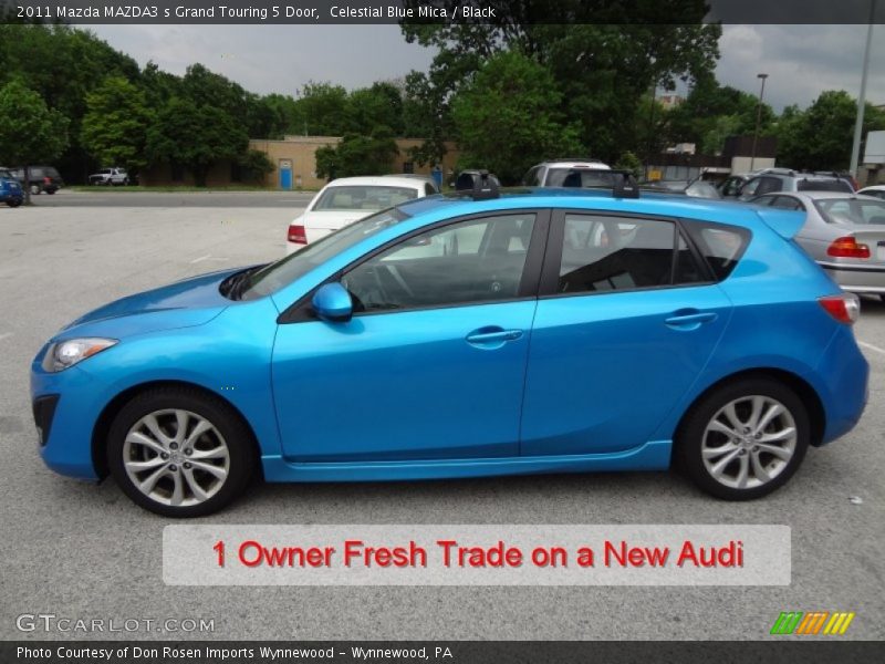 Celestial Blue Mica / Black 2011 Mazda MAZDA3 s Grand Touring 5 Door