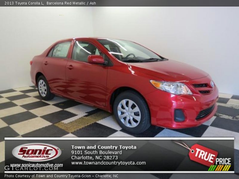 Barcelona Red Metallic / Ash 2013 Toyota Corolla L