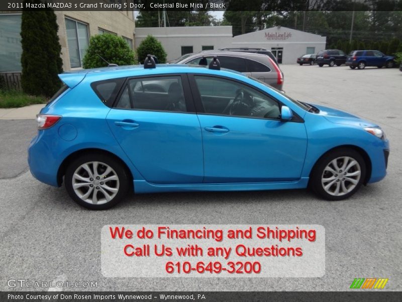 Celestial Blue Mica / Black 2011 Mazda MAZDA3 s Grand Touring 5 Door