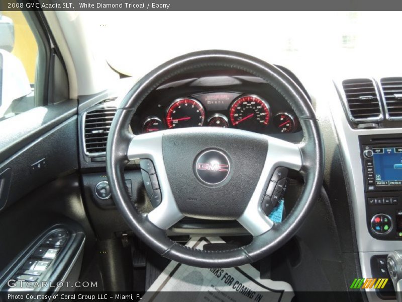White Diamond Tricoat / Ebony 2008 GMC Acadia SLT